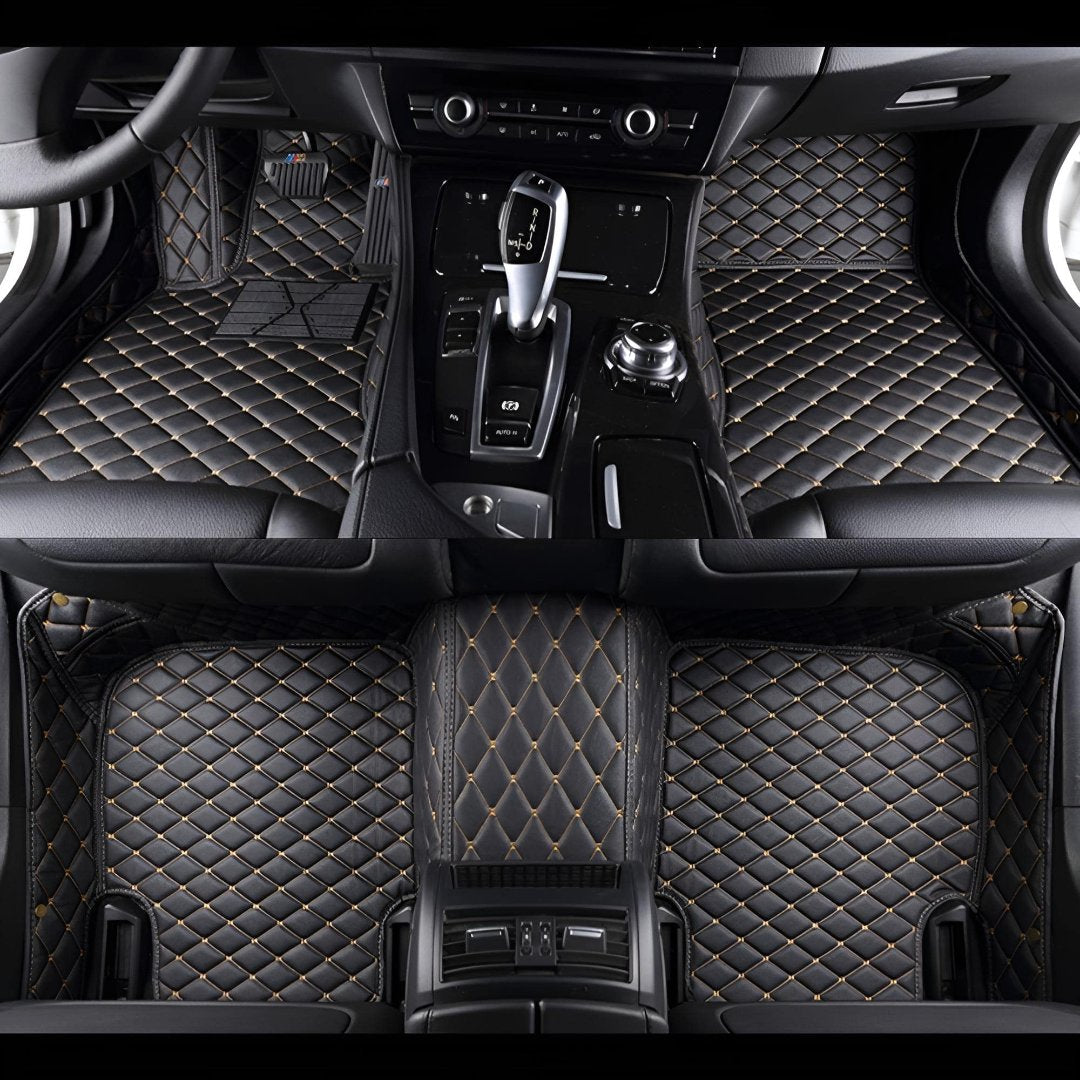 Auto Fußmatten Maßanfertigung Schwarz-Beige von Diamondscar